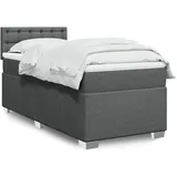 vidaXL Boxspringbett 120 x 200 cm Dunkelgrau