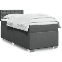 vidaXL Boxspringbett 120 x 200 cm Dunkelgrau