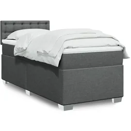 vidaXL Boxspringbett 120 x 200 cm Dunkelgrau