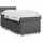 vidaXL Boxspringbett 120 x 200 cm Dunkelgrau