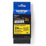 Brother TZe-S651 24mm schwarz auf gelb