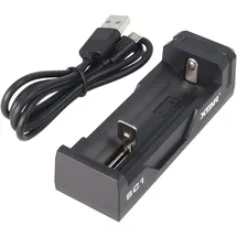 XTAR Schnell-Ladegerät für Li-ion Akku 3,6 - 3,7 Volt, lädt auch geschützte 20700, 21700 mit Überlängen bis 75mm