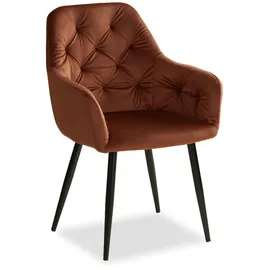 Homestyle4u Essgruppe mit 2 Samt Polsterstühlen in Weiß Braun Holz, Textil, 80x75x80 cm, Esszimmer, Bänke, Tisch- & Eckbankgruppen