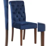 deluke Esszimmerstuhl WALES Samt blau