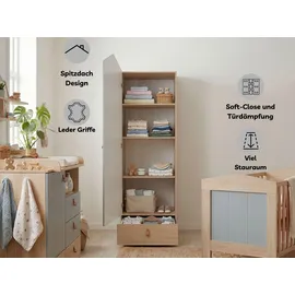 Arthur Berndt Kinderkleiderschrank Roofy 56 x 200 x 51 cm Eiche beige