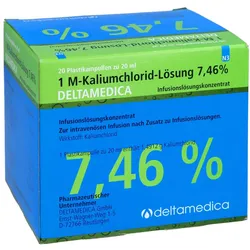 1 M-Kaliumchlorid Lsg.7,46% DELTAMEDICA Plastikamp 20X20 ml