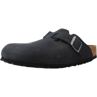 Birkenstock Boston Nubukleder geölt schmal schwarz 45