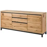 Massivmoebel24 Sideboard Wildeiche 190x45x85 natur geölt VILLANDERS #151