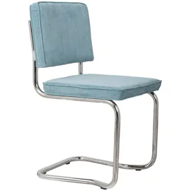 ZUIVER Retro Esszimmerstuhl RIDGE KINK in vielen Farben ohne Armlehne - Blau