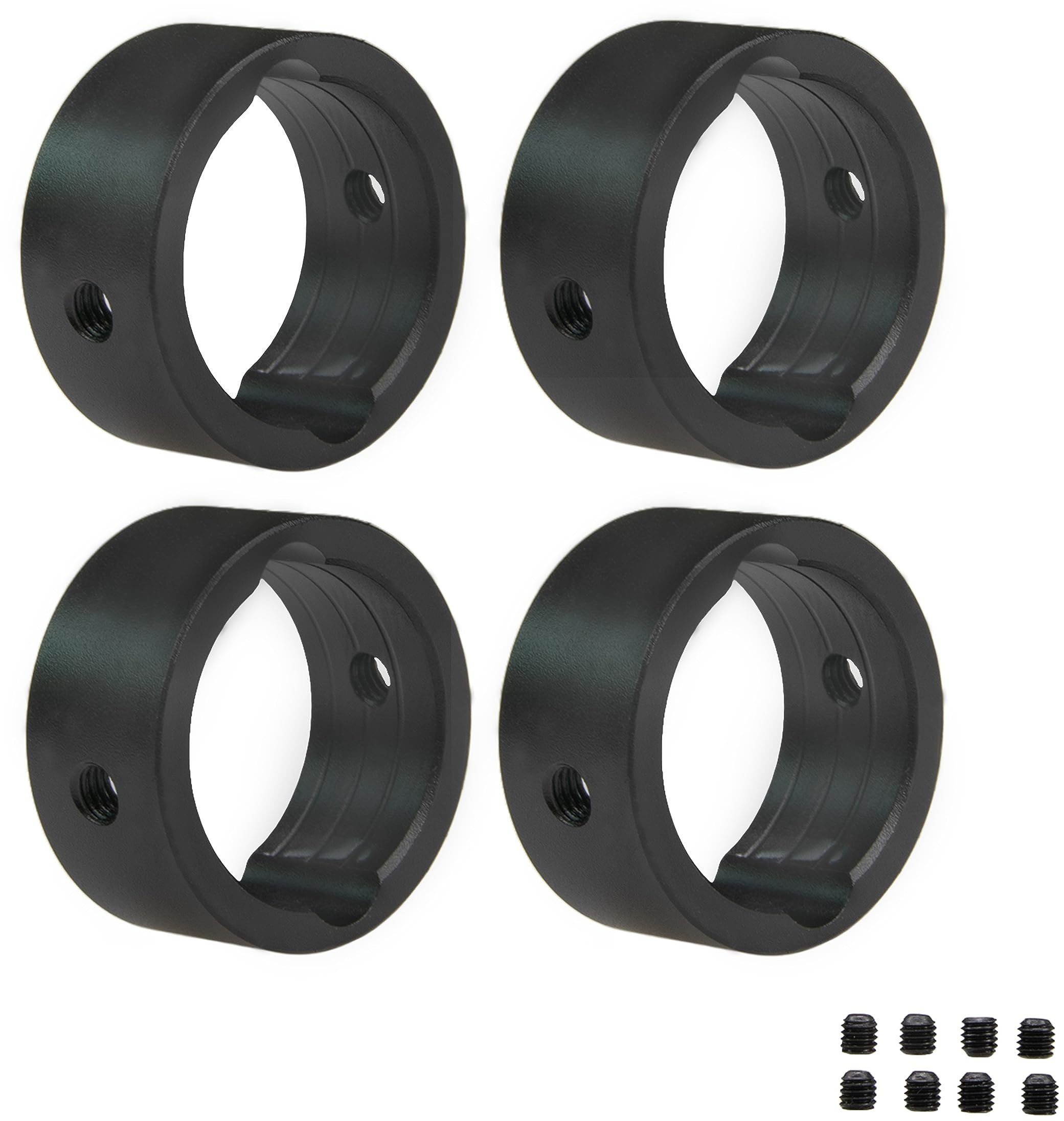 Levigo 4 Stück 17 mm RC Aluminium Gelenkschale Verstärkter Ring Kompatibel mit TRAXXAS 1/6 4WD XRT 8S-78086-4, RC Upgrade Teile Drive Cup Sleeves Protect Ring, schwarz