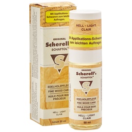 Ballistol Scherell's SCHAFTOL hell - Edelholzpflege für Gewehrschaft - 50 ml Flasche mit Applikationsschwamm