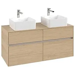 Villeroy und Boch Collaro Waschtischunterschrank C04400VJ 120 x 54,8 x 50 cm, für 2 Waschtische, Nordic Oak