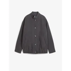 bonprix Oversized Jacke in Wolloptik, grau, 38