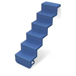 Eleganz Treppe Polyester Wandbefestigung Azurblau