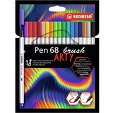 Stabilo Pen 68 brush Arty sortiert, 18er-Set, Etui (568/18-21-20)