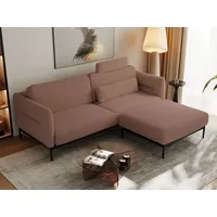 Ecksofa SALENTO L Boucle Rosa - Rosa