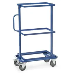 Beistellwagen 32900, offener Rahmen, 3 starre Ebenen, Tragkraft 200kg - blau