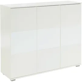 Priess Hochkommode 123 x 103 x 38 cm Weiß