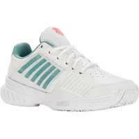 K-Swiss Performance Court Express Omni Tennis Shoe, White/Nile Blue/Desert Flower, 30 EU