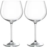 LEONARDO Gin Tonic Gläser 2er Set - Bauchiges Glas aus Kristallglas, hochwertig verarbeitet - Inhalt 750 ml - Spülmaschinengeeignet - 2 Longdrinkgläser transparent,