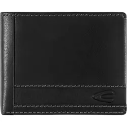 Geldbörse CAMEL ACTIVE "Field", schwarz, Leder, clean, unifarben, gepflegt, casual, Kleinlederwaren, aus fein genarbte Leder mit RFID-Schutz und Tracking Tag Fach