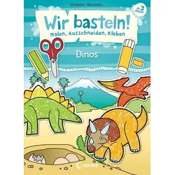 LOEWE VERLAG 978-3-7432-0576-5 Wir basteln! - Malen, Ausschneiden, Kleben - Dinos