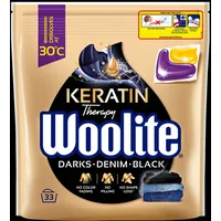 Woolite Keratin Therapy Waschkapseln Schwarz Dunkle Farben Jeans 660 G (33 Wäsch