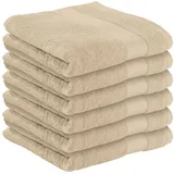 Erwin Müller Handtücher Handtuch "Sindelfingen" 6er-Pack, Frottier (6-St), Walk-Frottier kochfest Uni braun