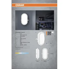 Osram Außenwandleuchte Kunststoff 7,9 cm inkl. Bewegungsmelder weiß