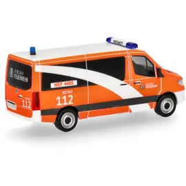 HERPA 099066 - Mercedes-Benz Sprinter 18 Bus Flachdach Berliner Feuerwehr/Notarzt 1:87