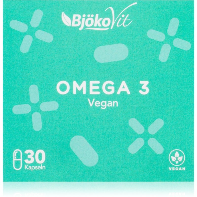 BjökoVit Omega 3 vegan Kapseln zur Unterstützung der Blutzirkulation und der kognitiven Funktionen 30 KAP