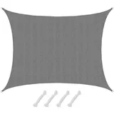 AMANKA UV Sonnensegel Wasserdurchlässig 7x5 - Rechteckig - Sonnenschutz Garten Terrasse