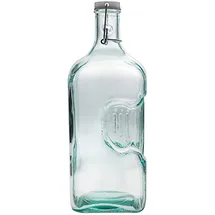 H&H Flasche aus recyceltem Glas mit mechanischem Verschluss lt 12