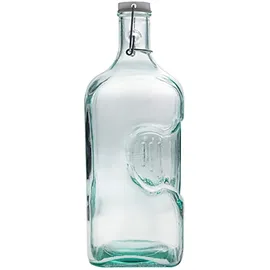 H&H Flasche aus recyceltem Glas mit mechanischem Verschluss lt 12