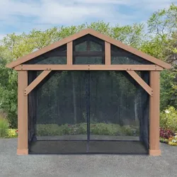Westmann Moskitonetz für Holzpavillon Yukon 14x12,schwarz,