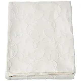 Homescapes Tagesdecke, Creme, Floral, Rechteckig, 180x260 cm, Schlaftextilien, Bettwäsche, Tagesdecken
