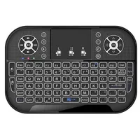 yozhiqu 2,4G Air Mouse Touchpad und beleuchteter wiederaufladbar,ergonomische Wireless-Tastatur (Wiederaufladbar, ergonomisches Design, beleuchtete Tastatur)