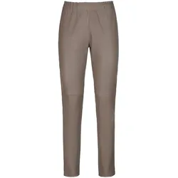 High Waist-Lederleggings Peter Hahn Eternal beige, 40