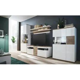 Uno Highboard Zypern ¦ weiß ¦ Maße (cm): B: 90 H: 135 T: 37.0