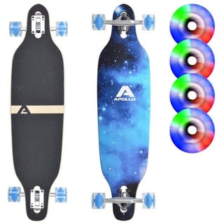 Apollo Twin Tip DT Longboard " Blue Sky " in blau/schwarz