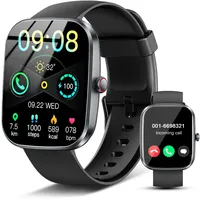 Smartwatch Herren Damen, 1.91'' Zoll HD Smart Watch mit Bluetooth Anrufe, Fitness Tracker Schrittzähler mit 110+ Sportmodi, Schlafmonitor SpO2 Herzfrequenz, IP68 Wasserdicht Fitnessuhr für Android iOS