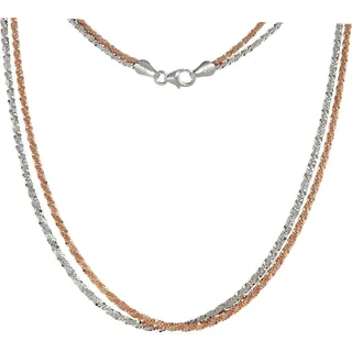 SilberDream Collier SilberDream Collier silber rose Schmuck (Collier), Colliers ca. 45cm, 925 Sterling Silber, vergoldet (Roségold 333), Farb silberfarben