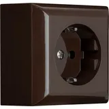 REV Ritter REV PlanoLuxe - Schuko Steckdose Aufputz, 1-fach, braun