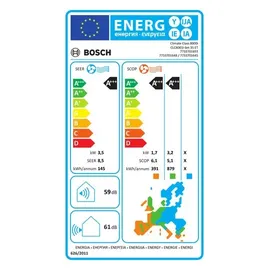 Bosch Split-Klimagerät CLC8001i Set 25 ET Außen- und Inneneinheit 2,5 kW anthrazit