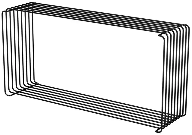 Regalelement Panton Wire Extended schwarz, Designer Verner Panton, 34.8x70x18.8 cm