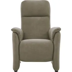 Relaxsessel CALIZZA INTERIORS "Topas", grün (14 stone), B:73cm H:110cm T:90cm, Microfaser 100% Polyester, Sessel, inklusiver stufenloser Kopfteilverstellung und mit Verstellung