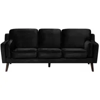 Beliani Beliani, Sofa Samtstoff Schwarz LOKKA