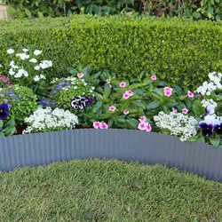SIENA GARDEN Rasenkante  Rasenkante aus Metall, grau