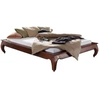 Massivmoebel24 Bett 140x200 Massivmöbel nougat OPIUM #262