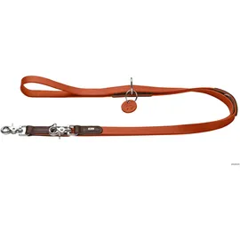 Hunter Verstellbare Führleine Lemvig 15/200, orange/dunkelbraun